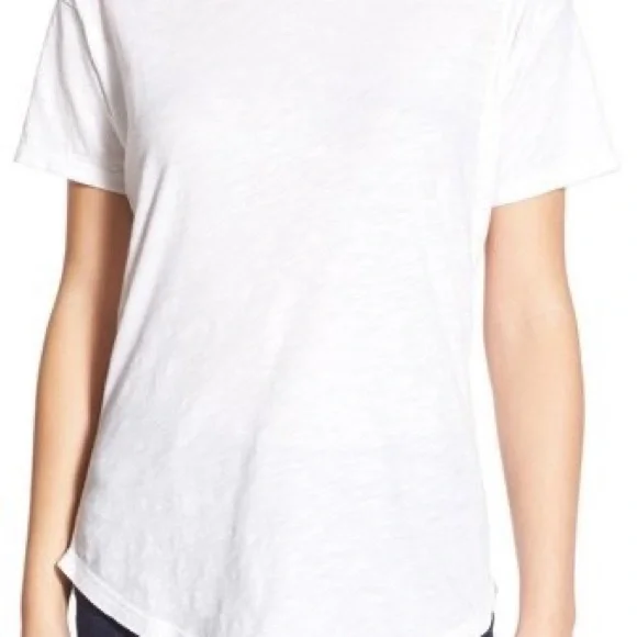 MADEWELL Whisper Cotton Crewneck Tee White Women’s Medium - Picture 3 of 7